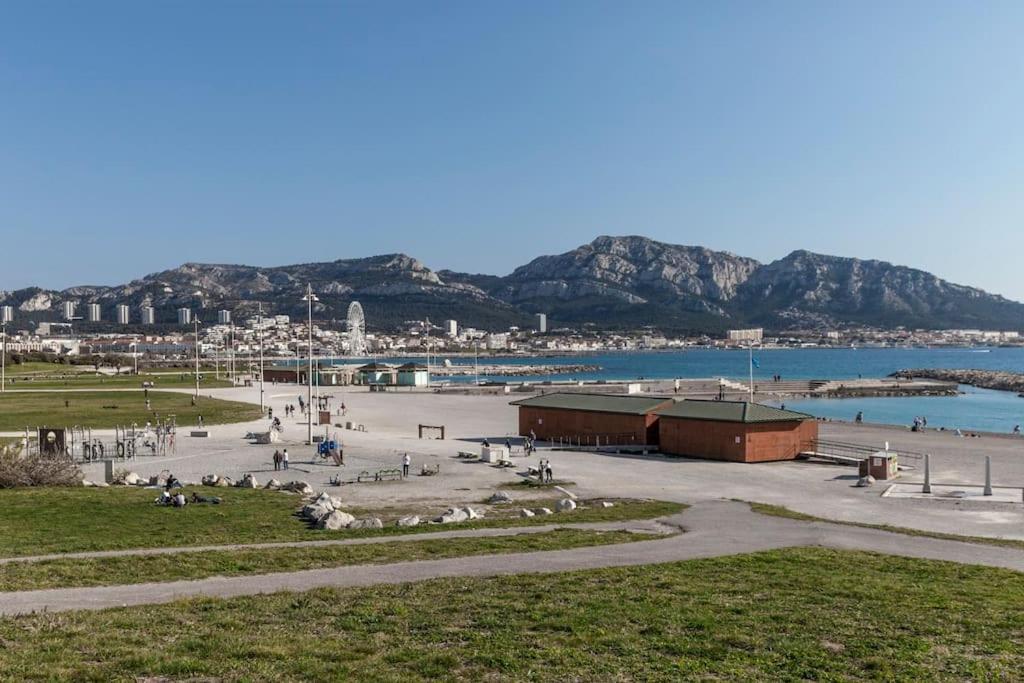 Residence Bord De Mer-Terasse-Plage Prado David Marseille Bagian luar foto